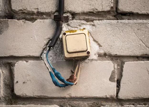 Rodents activity- electrical damage on the wall