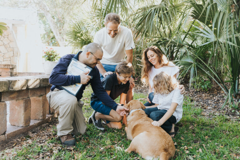 A happy family in Florida